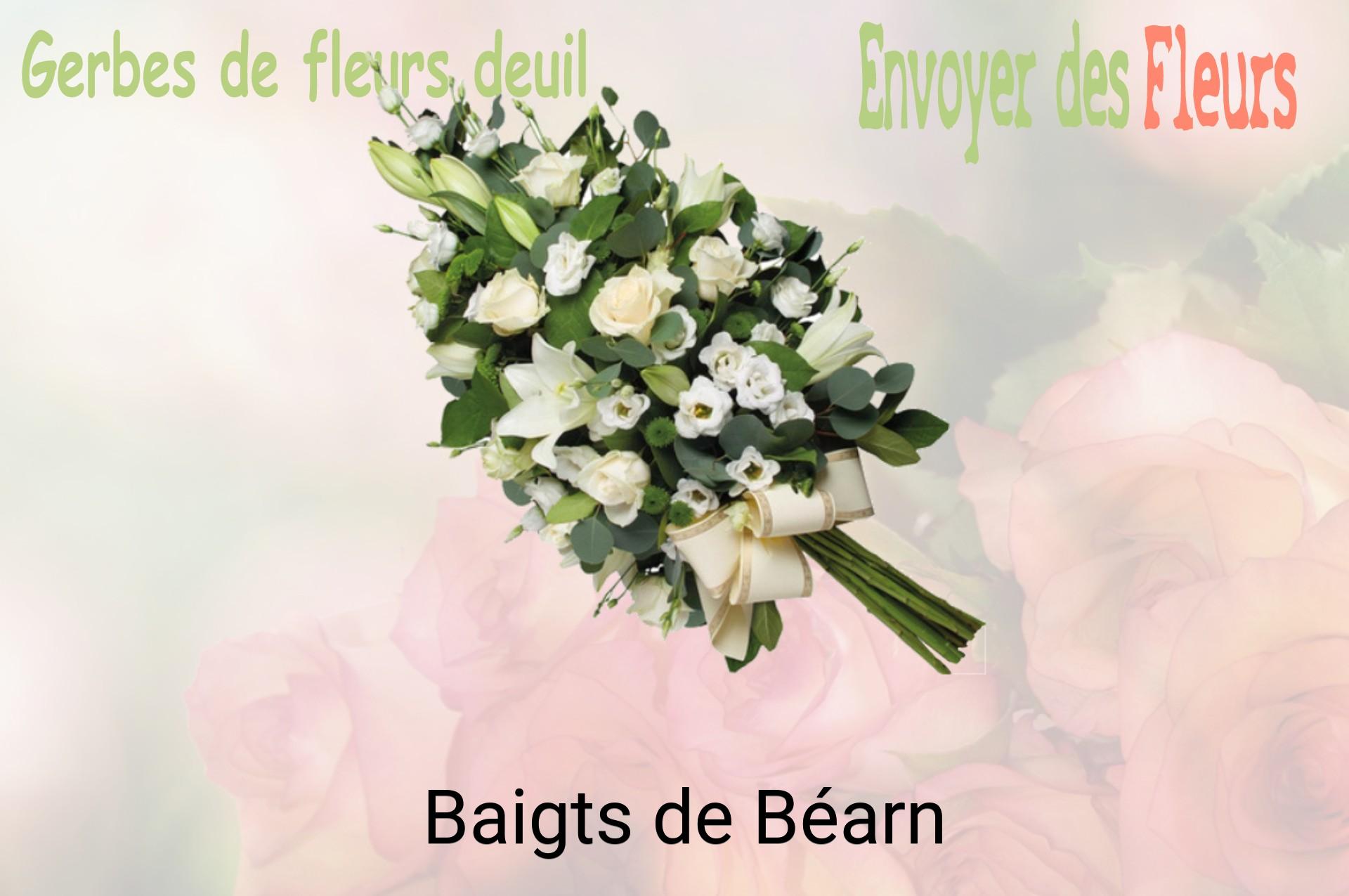 Gerbe de fleurs de deuil livrée à Baigts-de-Béarn